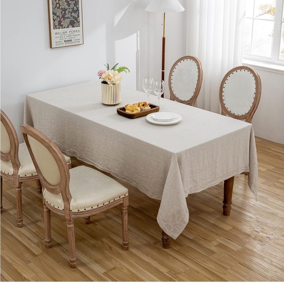 HEAVEN HOME tablecloth 100% linen 84”x 58”.2 - Picture 6 of 12